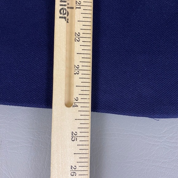 J. Crew Blazer Jacket Women's Size 12 Navy Blue Collarless‎ Vented Sleeves - Picture 9 of 11